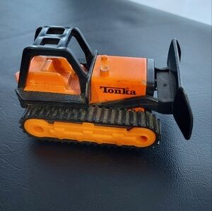 Vintage 2003 Hasbro Tonka Constiction Bulldozer Orange And Black